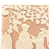 Yes, I'll Remember Thee, c. 1840s Paper Lace Valentine with Mirror and Handwritten Verse Inside