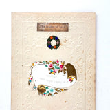 Give Me Your Dear Little Heart, c. 1840s Paper Lace and Die-cut Valentine with Interior Hand-written Verse