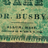 Improved and Illustrated Game of Dr. Busby, 1843, Salem MA - Rare First Edition Deck of First American Card Game, Complete!