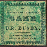 Improved and Illustrated Game of Dr. Busby, 1843, Salem MA - Rare First Edition Deck of First American Card Game, Complete!