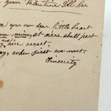 Give Me Your Dear Little Heart, c. 1840s Paper Lace and Die-cut Valentine with Interior Hand-written Verse