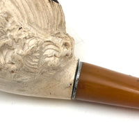 19th C. Meerschaum Pipe with Figurehead-esque Female Bust