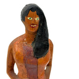 Power Woman, 1970 Folk Art Carving, Signed Shepp