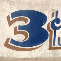 C. 1940s-50s Hand-painted Auto Bulbs Sign on Cardboard
