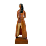 Power Woman, 1970 Folk Art Carving, Signed Shepp