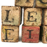 Make Do Alphabet Blocks: Antique German Paper Litho Blocks with Gorgeous Black Inked Letters