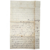 Dear Friend Mollie, Lovely 1864 Handwritten Letter by Young Teacher with Two Pages of Cross-writing