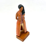 Power Woman, 1970 Folk Art Carving, Signed Shepp