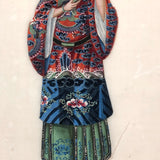 19th C. Chinese Pith Painting Portrait of Woman with Opium Pipe