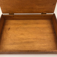 Sweet Old Pine Box with Hand-painted Geometric Design