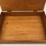 Sweet Old Pine Box with Hand-painted Geometric Design