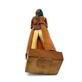 Power Woman, 1970 Folk Art Carving, Signed Shepp