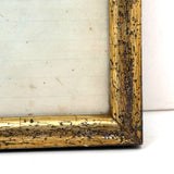 Girls and their Pets, Very Charming Early-Mid Century Watercolor in Period Lemon Gold Frame with Original Glass