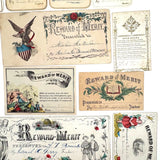 19th Century Rewards of Merit - Group Two (On Card, c. 1840s-70s)