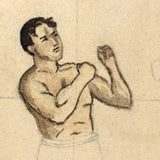 Lovely Little Watercolor Boxer with Unfinished Opponent