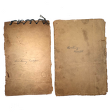 Cooking Receipes (or Receipts), Alice Redfield Phillips' Sweet Old Pair of Brown Paper Handwritten Cookbooks, Montpelier, VT