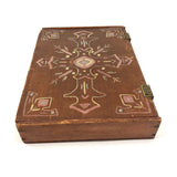 Sweet Old Pine Box with Hand-painted Geometric Design