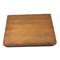 Sweet Old Pine Box with Hand-painted Geometric Design