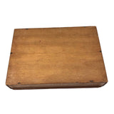 Sweet Old Pine Box with Hand-painted Geometric Design