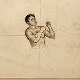 Lovely Little Watercolor Boxer with Unfinished Opponent