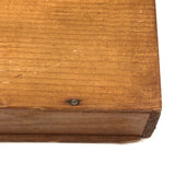 Sweet Old Pine Box with Hand-painted Geometric Design
