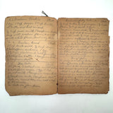 Cooking Receipes (or Receipts), Alice Redfield Phillips' Sweet Old Pair of Brown Paper Handwritten Cookbooks, Montpelier, VT