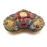 Forget Me Not, Large, Early 20th Century Soldier Made Heart Shaped Folk Art "Sweetheart" Pin Cushion