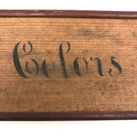 C. 1870s Watercolor Paint Box with Papers, as Found in PA