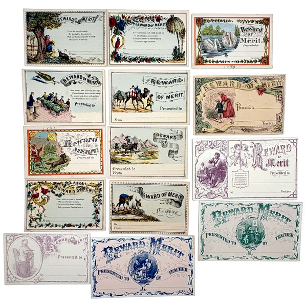 19th Century Rewards of Merit Group 3 (Blank and Ready to Use!)