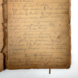Cooking Receipes (or Receipts), Alice Redfield Phillips' Sweet Old Pair of Brown Paper Handwritten Cookbooks, Montpelier, VT