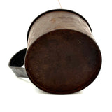 19th Century Tin Cup with Bird's Nest and Spotted Quail Egg, As Found in Maine