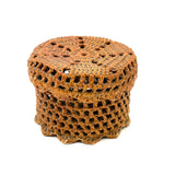 Neat and Sweet Small Antique Sailor Made Knotwork Basket (Stringholder?)