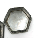 Metalsmith Made Pewter Lidded Box with Brass Dove, Marked MS