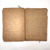 Cooking Receipes (or Receipts), Alice Redfield Phillips' Sweet Old Pair of Brown Paper Handwritten Cookbooks, Montpelier, VT