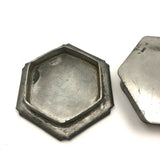 Metalsmith Made Pewter Lidded Box with Brass Dove, Marked MS