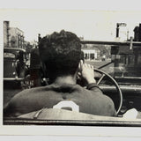 Young Man, Convertible, Football Jersey, View From Behind, Terrific 1930s-40s Snapshot
