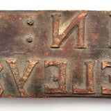 JOHN SNIVELEY JR., 19th Century Hand-carved Name Stamp in Old Red Paint