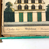 Very Scarce C. 1860s German Architectural Building Blocks with Hand-colored Plates