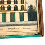 Very Scarce C. 1860s German Architectural Building Blocks with Hand-colored Plates