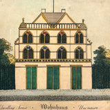 Very Scarce C. 1860s German Architectural Building Blocks with Hand-colored Plates