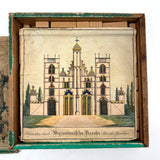 Very Scarce C. 1860s German Architectural Building Blocks with Hand-colored Plates