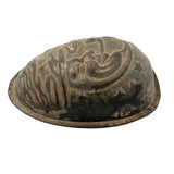 Smoking Moon Man with Stars, Earlyish 20th Century Chocolate Egg Mold (One Half)