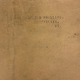 Cooking Receipes (or Receipts), Alice Redfield Phillips' Sweet Old Pair of Brown Paper Handwritten Cookbooks, Montpelier, VT
