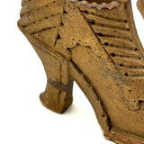 SOLD Deco Detailed Antique Carved Miniature Shoes in Original Gold Paint