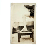 Beautifully Composed, Poetic Old Presumed Medical Snapshot Photo of Propped Leg and Foot