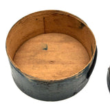 Small 19th Century Fingered Bentwood Pantry Box in Original Green Paint