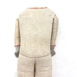 Beautiful Condition Antique German Kid Leather Doll Body with Bisque Hands and Knit Stockings