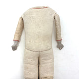 Beautiful Condition Antique German Kid Leather Doll Body with Bisque Hands and Knit Stockings