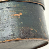 Small 19th Century Fingered Bentwood Pantry Box in Original Green Paint