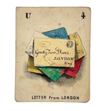 1853 W.& S.B.Ives, Salem MA Goody Two Shoes Parlor Game - 4 Cards + Instructions (Among the Earliest Parlor Games)